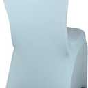 WELMATCH Light Blue Spandex Chair Covers - 50 PCS Wedding Banquet Events Party Universal Dining Decoration Stretch Elastic Chair Covers Good (Light Blue, 50)