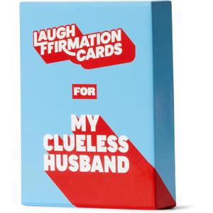 Laughffirmation Affirmation Cards For Adults Punchy & Hilarious Gift For Dad, Mom, Wife, Husband & Coworker Funny Gift For All Occasions Birthdays, Fathers Day, Mothers Day, Anniversary (My Clueless Husband)