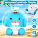 Water Table Pump Continuous Flow,Rechargeable Unicorn Toys Whale Pump,Battery Powered Water Pump Toy,Outdoor Water Play Table Accessories for Kids & Toddlers,Compatible with Step 2