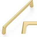 Amerdeco 10 Pack Brushed Gold Cabinet Pulls 5 Inch(128MM) Hole Centers Kitchen Cabinet Handles Hardware Kitchen Handles for Cabinets Cupboard Handles Drawer Pulls ZH0041