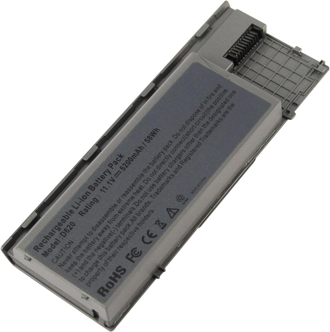 INC 5200mAh Laptop Battery Replacement for Dell Latitude D620 D630 D630c D631 Series