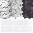 Teenyyou 50mm/ 2 Inch Button Craft Press Supplies Square Button Part DIY Fridge Magnets Craft Set Including Magnet, Metal Cover, Plastic Back Cover, Pin,Transparent Film,Blank Paper(100 Sets,Metal)