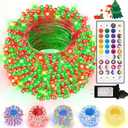 LitHome 99Ft 300 LED Color Changing Christmas String Lights, 35 Colors 9 Modes RGB Christmas Lights with Remote Timer, Dimmable Led String Light Outdoor Plug in, Xmas Tree Light for Indoor Party Decor (Clear Wire)