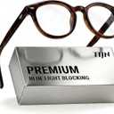 TIJN Blue Light Blocking Glasses Men Women Vintage Thick Round Rim Frame Eyeglasses