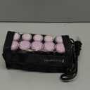 Remington Compact Ceramic Dual Voltage Hot Rollers for Long and Short Hair, Hair Setters, Hair Curlers, 1-1 ¼" Purple/Black, 10 Piece Set
