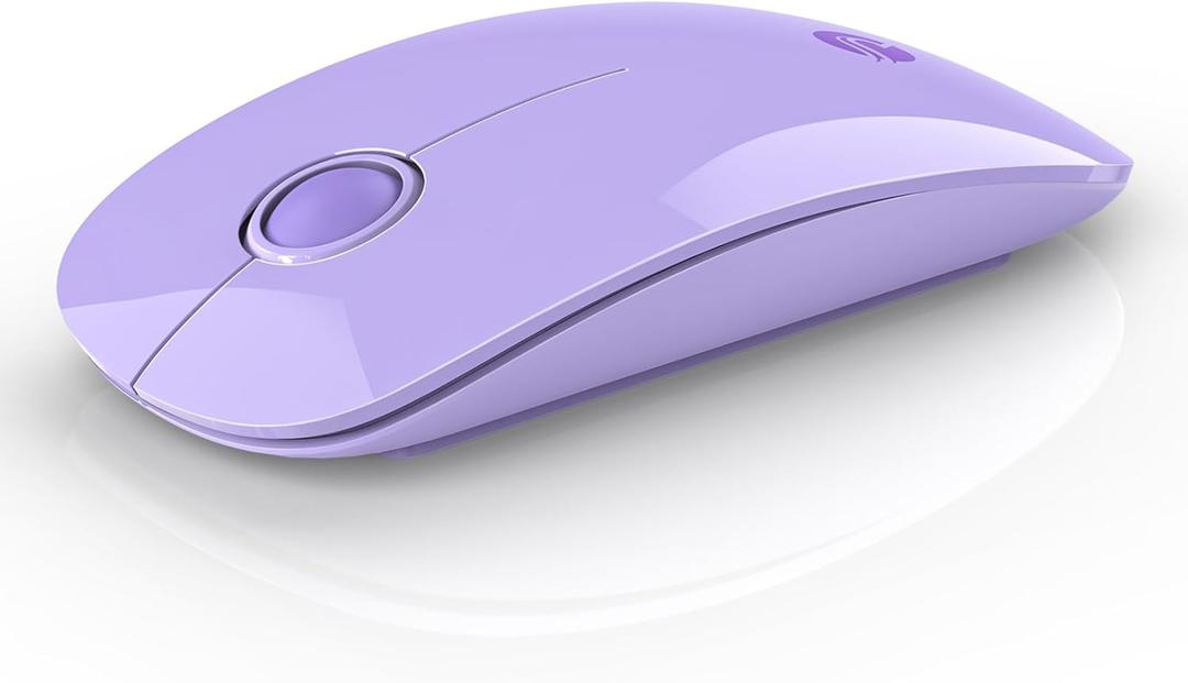 Wireless Bluetooth Mouse, Purple, 1600 DPI, Long Battery Life, Dual Connectivity, Quiet Click, High-Precision Optical Tracking, Versatile Compatibility