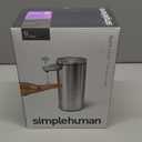 simplehuman 9 oz. Touch-Free Automatic Rechargeable Sensor Pump, Brushed Stainless Steel, New