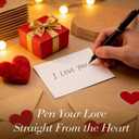 60 Mini Envelopes Pocket Hugs Cards with I Love You Gifts for Him Tiny Notes Blank Small Note Letters Open Letter Paper DIY Card Cute Stationary Boyfriend Bf Thinking Gift Just Because Birthday