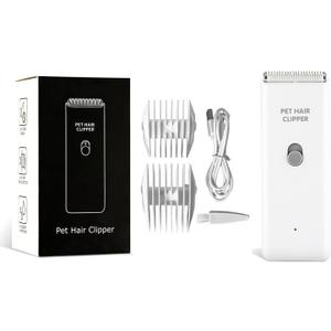 Dog Clippers,Quiet Washable USB Rechargeable Cordless Dog Grooming Kit,Electric Pets Hair Trimmers Shaver Shears for Dogs and Cats White
