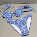 ZAFUL Women High Cut Bikini Sets String Sexy Swimsuit Two Piece Underwire Bathing Suit Brazilian Cheeky Cut Out Cute Swimwear M