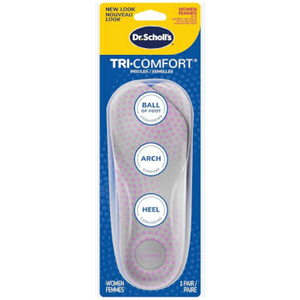 Dr. Scholl's TriComfort Insoles, Women (Size 611), 1 Pair, 3/4 Length