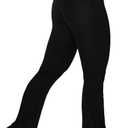 Sunzel Flare Leggings, Crossover Yoga Pants with Tummy Control, High-Waisted and Wide Leg (Black, XXL)