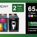 65XL Refillable Ink Cartridges Compatible with Hp Deskjet 3755 3721 3722 3730 3752 2600 2625 2628 2635 2636 2652 2680 3772 ENVY 5052 5058 5010 5012 5014 5020 5030 5032 5034 5070 Printer