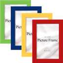 eletecpro 4x6 Picture Frames, Colorful Photo Frames Made of Engineered Wood and Acrylic Display 4x6 Photos, Cute Picture Frames Home Decor for Wall & Tabletop (Red, Yellow, Blue, Green) 4 Pack (4x6, Red, Yellow, Blue, Green)