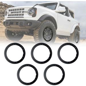 Black Aluminum Beadlock Wheel Rings for 2021-2026 Ford Bronco