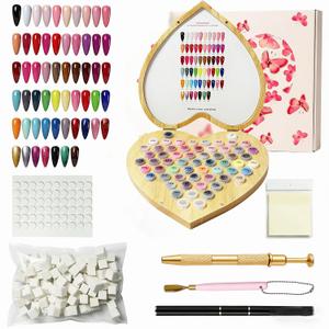 Sponge Pat Pat Gel Polish Pallete Tool Kit, 57 Colors Ombre Nails Gel Paint for Nail Art Gradient Painting Gel Blush Blooming Aura French Manicure, Valentines Day Gifts UV/LED Curing DIY Nail