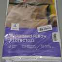 Ultra Soft Pillow Protectors with Zipper King Size - Set of 4 Breathable Pillow Covers - 100% Protection Against Stains, Dust & Dirt - Machine Washable (White)