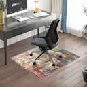 WTHYGB Office Chair Mat for Hardwood Floor Abstract Washable Desk Throw Rug for Rolling Chair Non-Slip Computer Chair Protector 36”x48”