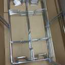 6 Pack - Professional Fixed Chafing Wire Rack: Heavy Duty Plated Steel Chafer Stand for Full Size & Half Size Steam Table Pans, Industry Compatible, Stackable for Catering & Banquets