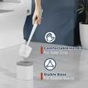 Holaloha Toilet Brush, 2 Pack Toilet Brush and Holder Set Bathroom Accessories, Toilet Bowl Brush and Holder for Bathroom, White