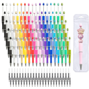 Aolipuyet 210 Pieces DIY Beadable Pen Bulk Kit – 70PCS Ballpoint Pen with Refills & Bags – Beads Pens Supplies, Beaded Pens for DIY Crafting (Beads Not Included) – Office Supplies (Colorful)