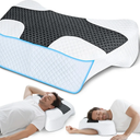 SAHEYER Side Sleeper Pillow with Arm Hole, Upgrad Shoulder Relief System for Neck Pain, MultiAngle Memory Foam Rotator Cuff Pillow for Adults Side, Back and Stomach Sleeper PressureFree Sleep, Black