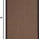 SAFAVIEH Natural Fiber Collection Accent Rug - 2'6" x 4', Brown & Brown, Border Sisal Design, Easy Care, Ideal for High Traffic Areas in Entryway, Living Room, Bedroom (NF131C)