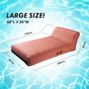 Upholstered Stylish Pool Float Lounger Recliner, Large Floating Chair & Backrest, Heavy Duty Lake, Beach, Adults & Kids - Comfortable Tube, Durable Water Floaty Tanning Lounge - Terracotta