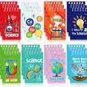 Teling 24 Pcs Science Party Favors Science Notebooks Bulk Mini Scientist Notepad Small Spiral Pocket Notebook for Student Back to School Gifts Lab Week Chemistry Class Reward Birthday Gift Bag Filler