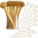 Sparkle and Bash 150 Pack Gold Glitter Swizzle Sticks for Cocktails, 7 Inches Long, Plastic Drink Stirrers for Beverages - Drink Stirrer - Plastic Stir Sticks