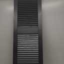 Mid-America 00011467002 Standard Size Cathedral Top Center Mullion, Open Louver Vinyl Shutter, w/Installation Shutter-Lok's & Matching Screws (Per Pair), 002, 14 1/2"W x 67"H, Black