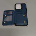 Vinich for iPhone 16 Pro Max 6.9" Wallet Case with Card Holder, RFID Blocking Credit Slots Kickstand Shockproof Phone Cover for Women Men, Blue