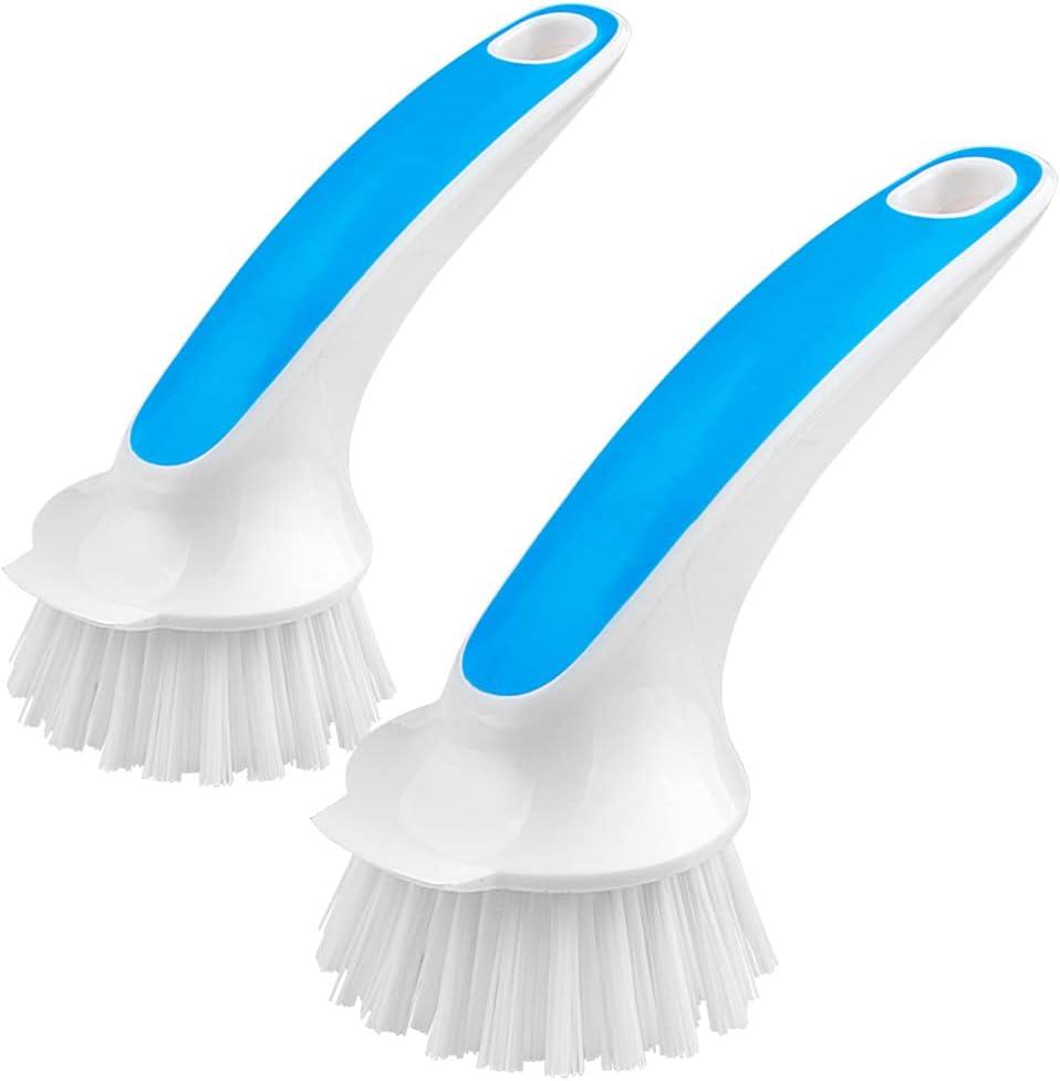 MR.SIGA Pot and Pan Cleaning Brush - Pack of 2 (Blue & White)