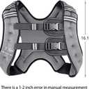 Prodigen Weighted Vest for Women and Men 8 12 16 20 25 30 Lbs with Reflective Stripe and Double Adjustable Buckle Straps Weight Vests for Strength Training, Jogging, Cardio, Weight Loss (Gray)