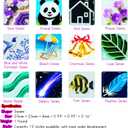 Christmas Glass Mosaic Tiles, 25mm/1Inch Square Tiles Crystal Mosaic Tile for Crafts, Colorful Tiles for Mosaic Project Supplies Home DIY Crafts Interior Decoration