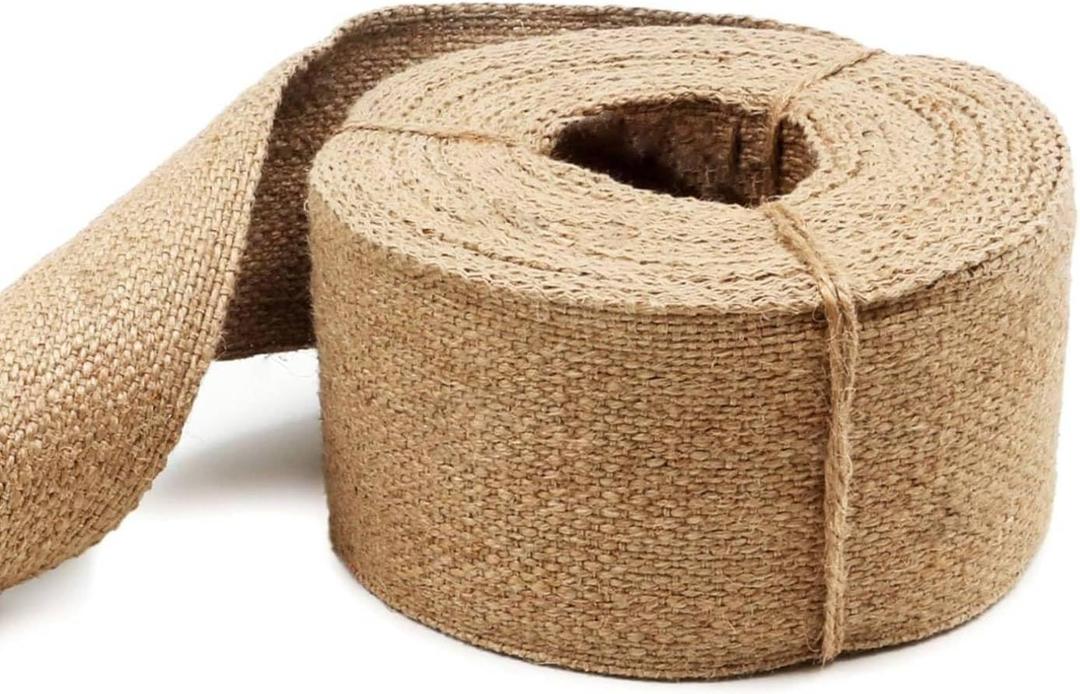2 x Jute Burlap Webbing Ribbon - 3.15" x 9.83 Yards Upholstery Webbing for Chairs, Furniture, Crafting, Home Decor, Christmas Garland, Jute Wreath, Banner