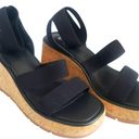SM New York Triple Band Stretch Wedge (WW), Black,size 6,5