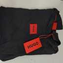 Hugo Mens Ribbed Crew Neck Regular Fit Center Logo T-Shirt (Black, M)