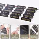 Bible Tabs, 72 Laminated Bible Tabs for Women and Men Study Bible, Easy to Read and Apply, Bible Index Tabs, Large Print Bible Book Tabs, Bible Study Supplies (Black)