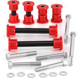 Club Car Precedent Front Bushing Kit With Screws, Golf Cart Front Lower Spring & Front Upper A Arm Polyurethane Bushings and Sleeves for 2004-Up Club Car Precedent, GolfCart Suspension Replace Parts