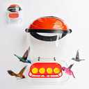 Hummingbird Feeder Helmet | Hands-Free Outdoor Bird Feeder | 4 Spill-Resistant Ports | Adjustable Headband | Lightweight & Durable PVC, 2 in 1