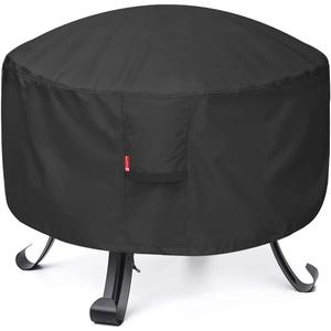 SheeChung Fire Pit Cover Round 34D X 15H,Heavy Duty 600D Polyester with PVC Coating Material,Waterproof Firepit Covers,Outdoor Fireplace Cover, Fits Patio Fire Pit Bowl