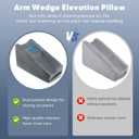 Arm Elevation Pillow Arm Wedge Pillows for Adults Arm Support Pillow with Pocket for Post Surgery Elbow Rest Pillow with Removable Pillow for Sleeping(Grey)