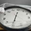 LEIKE Metal Large Wall Clock 24IN Black, Retro Silent Quartz Battery Operated, Decorative for Patio, Kitchen, Living Room, Bedroom, Pool