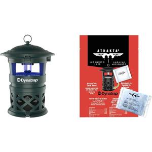 DynaTrap DT1130-GRSR Mosquito & Flying Insect Outdoor Trap and Killer + DynaTrap 100611 Atrakta Lure Sachet, Lasts 60 Days, Mosquito Attractant