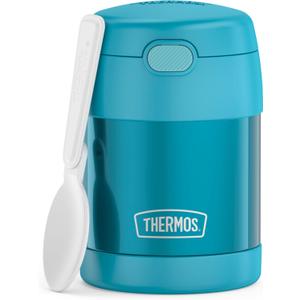 THERMOS FUNTAINER 10 Ounce Stainless Steel Vacuum Insulated Kids Food Jar with Spoon, Teal