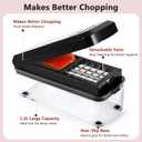 Vegetable Chopper, Onion Chopper Dicer, Mandoline Slicer, Food Chopper with Container, Vegetable Cutter for Salad Potato Carrot Garlic2 Blades, Black