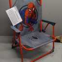 Marvel Spiderman Kids Beach Chair with Umbrella,Portable Folding Outdoor Chair with Shade,Lightweight & Durable for Ages 3+, 12 Inches X 14.75 Inches X 19 Inches