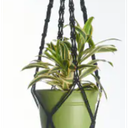 Primitive Planters Black Woven Link Plant Hanger