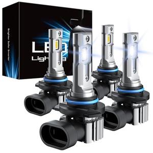 RCJ 9005 9006 Bulbs Combo, 600% Brightness 9005/HB3 High 9006/HB4 Low Dual Beam Bulbs, 6000K Cool White, Plug and Play, IP67 Waterproof, Pack of 4